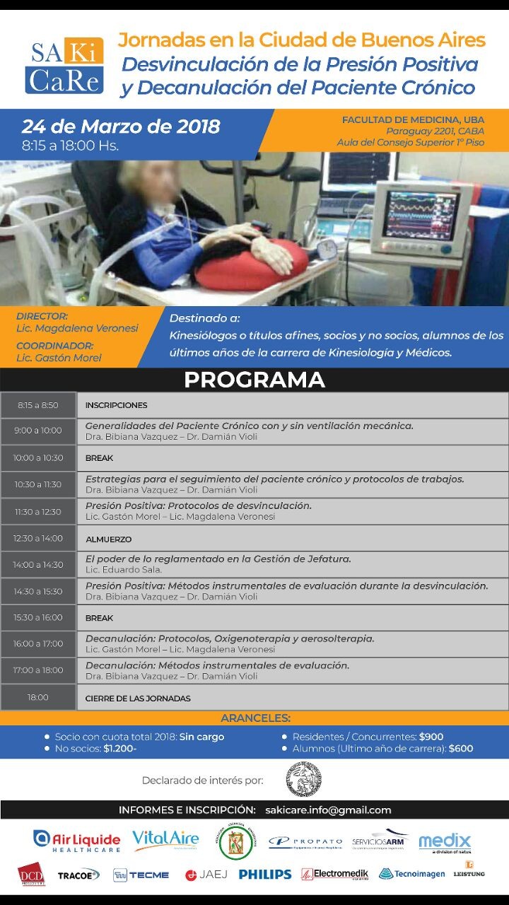 SAKICARE - Jornadas- Desvinculacin de la presin positiva y Descanulacin del paciente crnico